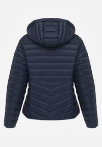 Renee - Granatowa Przejściowa Kurtka Pikowana z Kapturem z Możliwością Odpięcia Pretiga. Okazja: na spacer. Typ kołnierza: kaptur. Kolor: niebieski. Materiał: nylon, jeans #5