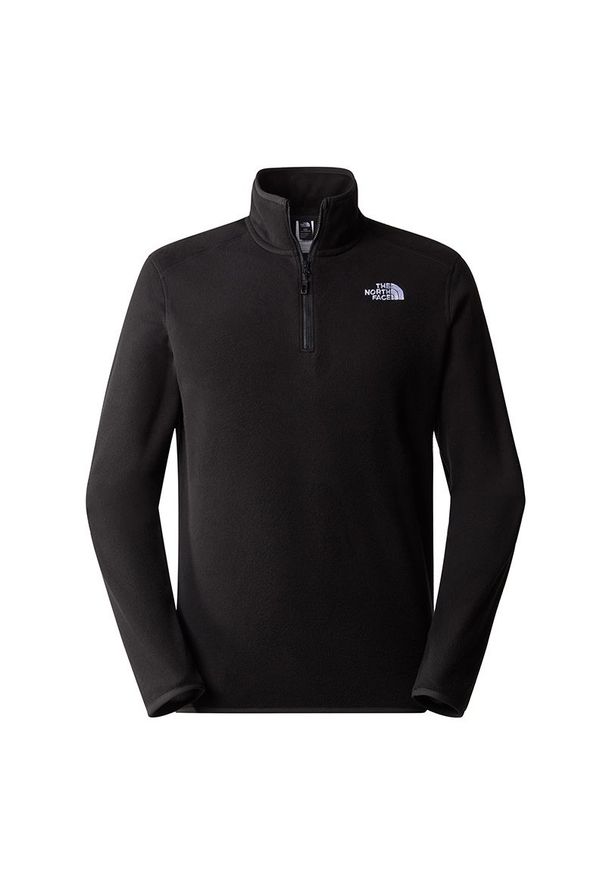 Bluza The North Face 100 Glacier 1/4 Zip Fleece 0A855WJK31 - czarna. Kolor: czarny. Materiał: polar, dzianina, poliester. Styl: klasyczny. Sport: narciarstwo