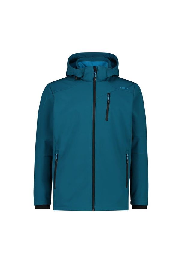 Kurtka męska turystyczna CMP 3A40537N. Typ kołnierza: kaptur. Kolor: niebieski. Materiał: softshell. Sport: turystyka piesza