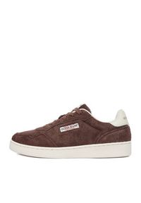 Guess Jeans Sneakersy EO-XL250041 Brązowy ciemny. Kolor: brązowy. Materiał: skóra, zamsz #7