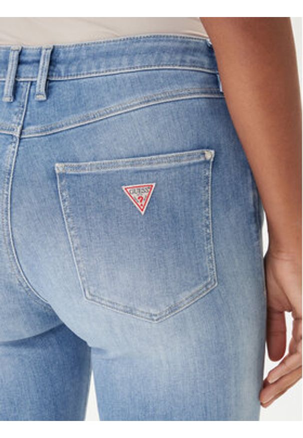 Guess Jeansy W2YA46 D4Q01 Niebieski Skinny Fit. Kolor: niebieski