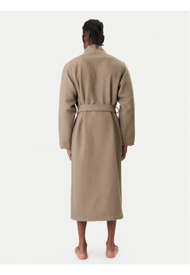 BOSS Szlafrok Waffle Kimono 50469787 Brązowy. Kolor: brązowy. Materiał: bawełna