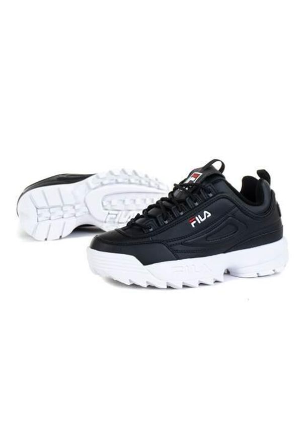 Buty do chodzenia dla dzieci Fila Disruptor Kids. Zapięcie: sznurówki. Kolor: biały, wielokolorowy, niebieski. Materiał: materiał, syntetyk, tkanina. Szerokość cholewki: normalna. Sport: turystyka piesza