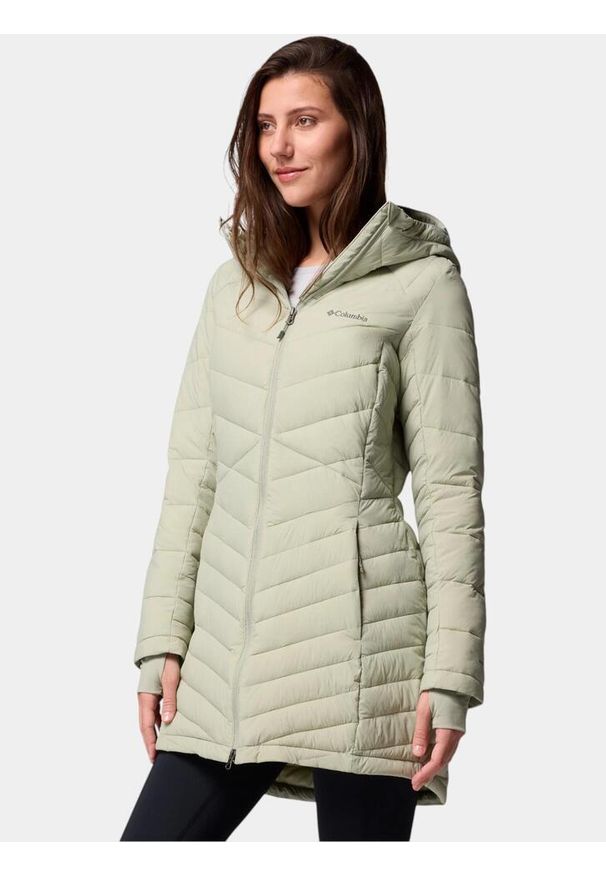columbia - Płaszcz Zimowy Damski Columbia Joy Peak II Mid. Kolor: zielony. Technologia: Omni-Heat (Columbia). Sezon: zima. Sport: turystyka piesza