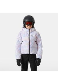 Kurtka dziewczęca Helly Hansen Jr Girl Astra Jacket. Typ kołnierza: kaptur. Kolor: fioletowy. Materiał: puch. Sezon: zima. Sport: narciarstwo #1