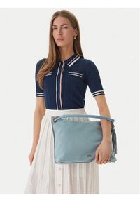 TOMMY HILFIGER - Tommy Hilfiger Torebka Th Statement Leather Bag Suede AW0AW18402 Błękitny. Kolor: niebieski. Materiał: skórzane #1