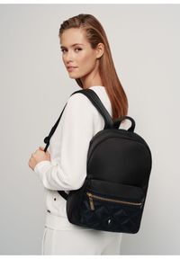 Ochnik - Czarny plecak damski z kieszenią na laptop. Kolor: czarny. Materiał: poliester #6