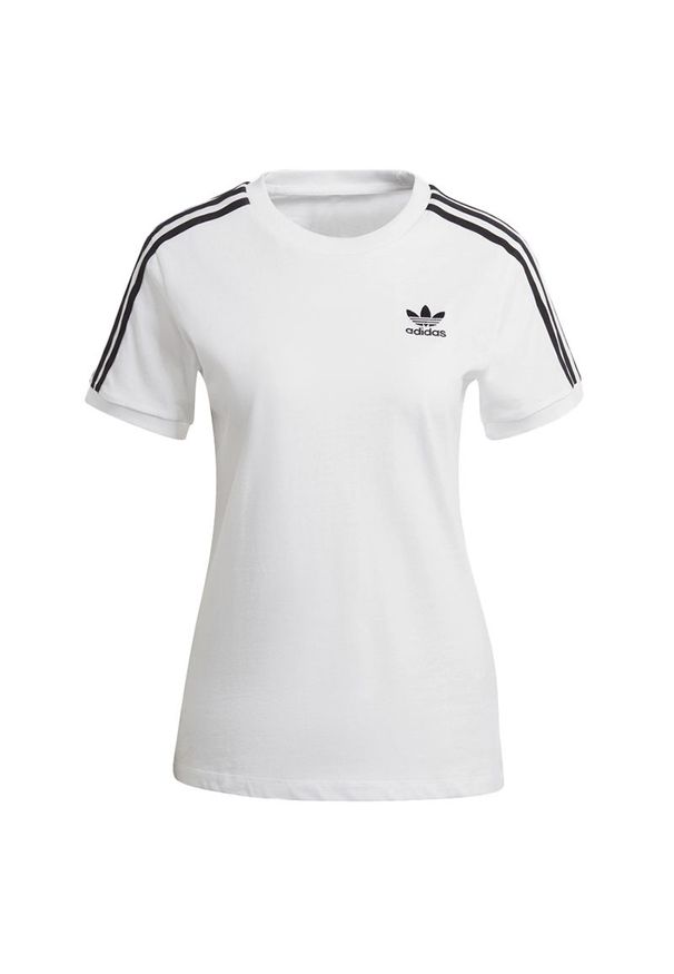 Adidas - Koszulka adidas Adicolor Classics 3-Stripes Tee GN2913 - biała. Kolor: biały. Materiał: bawełna. Długość rękawa: krótki rękaw. Długość: krótkie