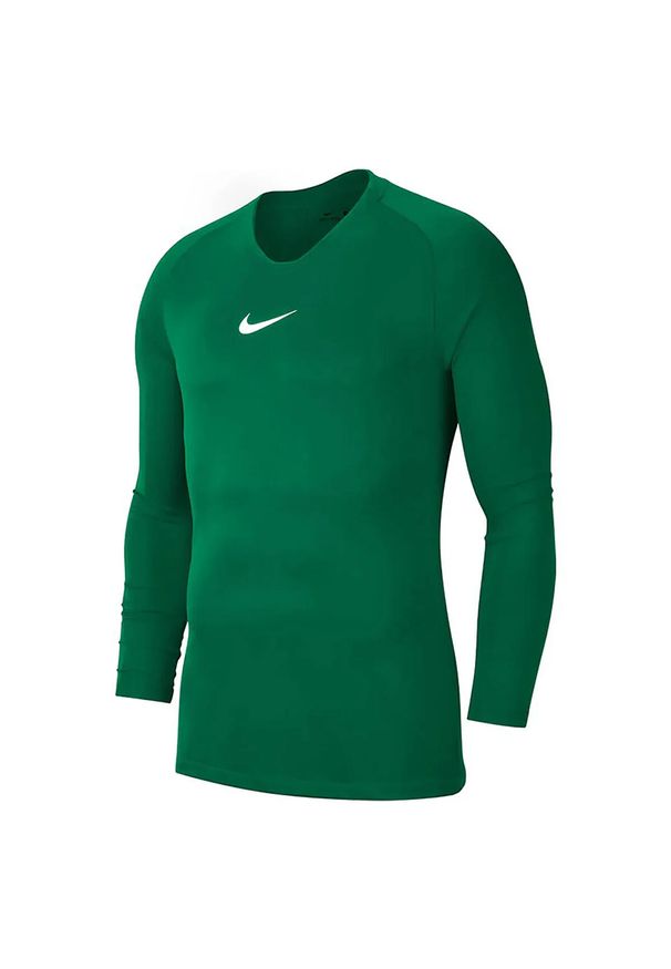 Nike - Bluza Męska Park DriFIT Base Layer Top. Kolor: zielony. Sport: turystyka piesza