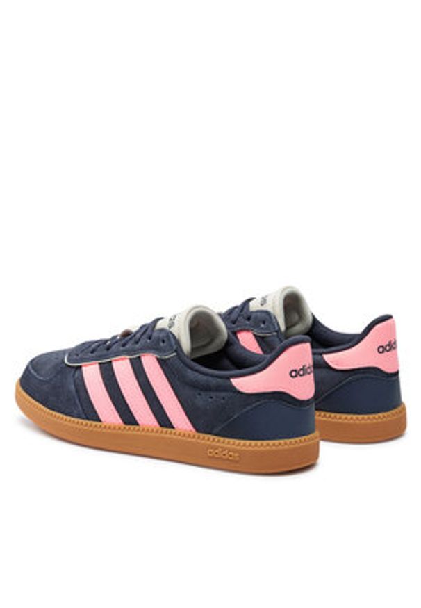 Adidas - adidas Sneakersy Breaknet Sleek IH5467 Granatowy. Kolor: niebieski. Materiał: skóra, zamsz