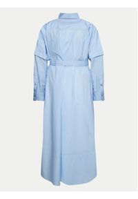 IVY & OAK - IVY OAK Sukienka koszulowa Norena IO117614 Błękitny Regular Fit. Kolor: niebieski. Materiał: bawełna. Typ sukienki: koszulowe #3