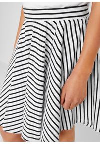 bonprix - Spódnica z dżerseju z czystej bawełny organicznej (2 szt.). Kolor: czarny. Materiał: jersey, bawełna. Wzór: gładki, paski #3