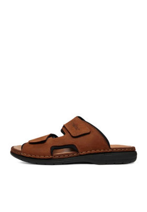 Rieker Klapki CEO-25559-25 Brązowy. Kolor: brązowy. Materiał: skóra, zamsz