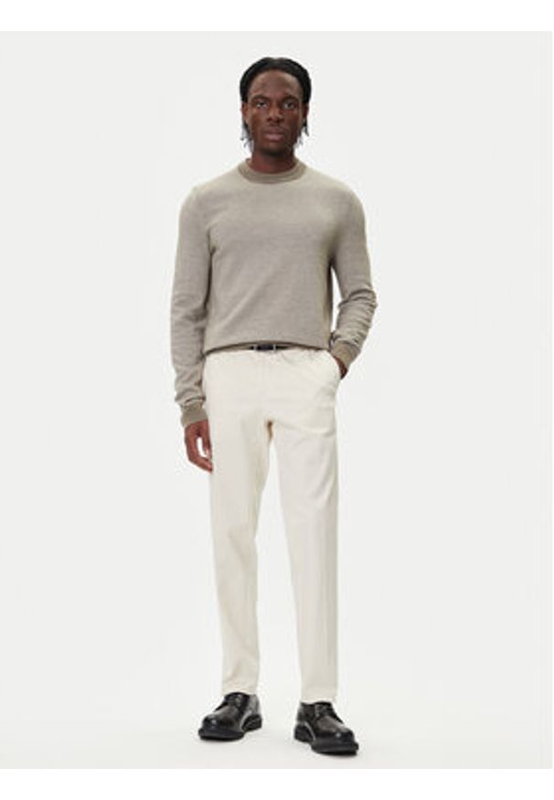 BOSS Sweter H-Hestro 50549986 Brązowy Regular Fit. Kolor: brązowy. Materiał: wełna