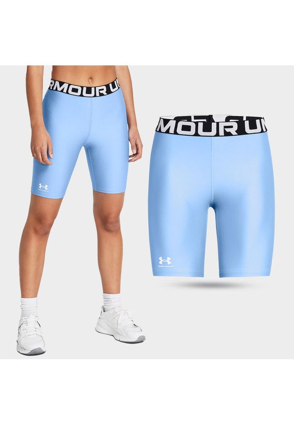 Spodenki treningowe damskie Under Armour HeatGear szybkoschnące. Kolor: niebieski
