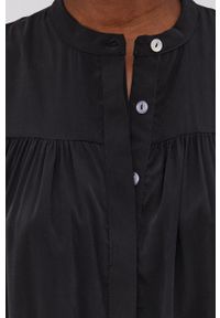Answear Lab Sukienka kolor czarny mini rozkloszowana. Kolor: czarny. Materiał: tkanina. Wzór: gładki. Typ sukienki: rozkloszowane. Styl: wakacyjny. Długość: mini #5