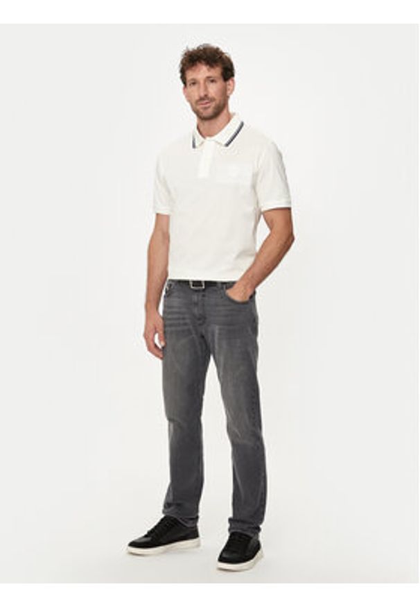 GANT - Gant Polo Contrast 2013039 Écru Regular Fit. Typ kołnierza: polo. Materiał: bawełna