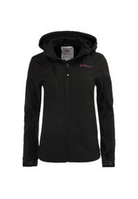 GLENMUIR - Glemo Spitsbergen Damska Kurtka Softshell 3‑warstwowa Czarna. Kolor: czarny. Materiał: softshell. Sport: turystyka piesza #1
