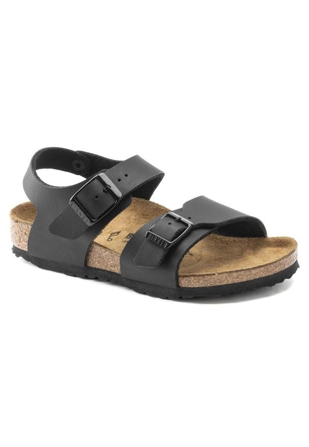 Sandały Birkenstock New York Bs Jr 187603 czarne. Kolor: czarny. Materiał: guma, materiał. Sezon: lato