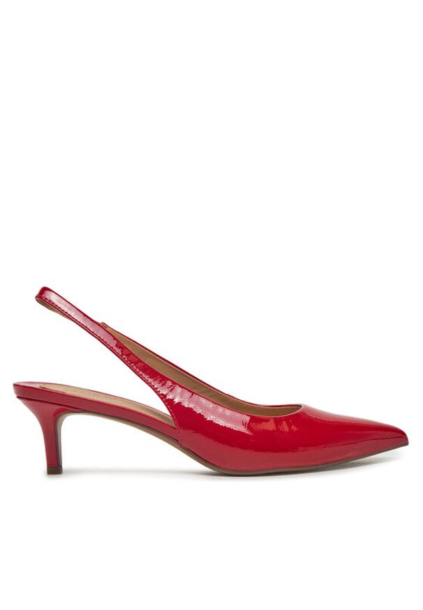 Lauren Ralph Lauren - LAUREN RALPH LAUREN Sandały Lolah II 802959210002 Czerwony. Kolor: czerwony. Materiał: lakier, skóra