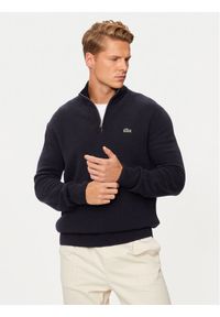 Lacoste Sweter AH3052 Granatowy Regular Fit. Kolor: niebieski. Materiał: wełna #1