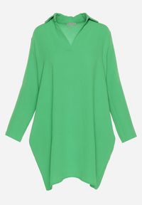 Born2be - Zielona Sukienka Koszulowa o Rozkloszowanym Fasonie Neoriana. Kolor: zielony. Typ sukienki: koszulowe #2