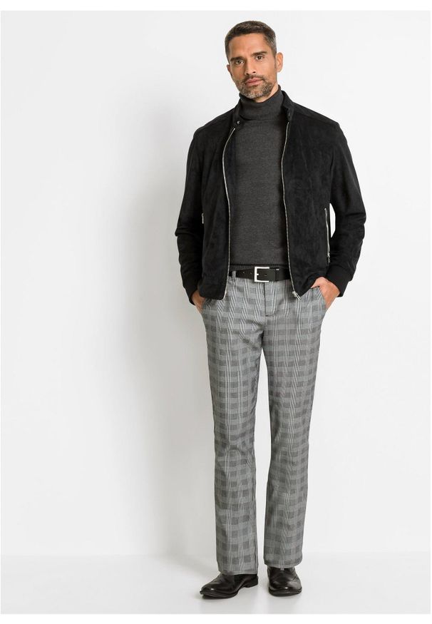 bonprix - Sweter z golfem z kaszmirem. Typ kołnierza: golf. Kolor: szary. Materiał: kaszmir. Styl: elegancki