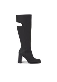 Calvin Klein Jeans Kozaki Long Heel Zip Boot Cut Out Edgy YW0YW01253 Czarny. Kolor: czarny