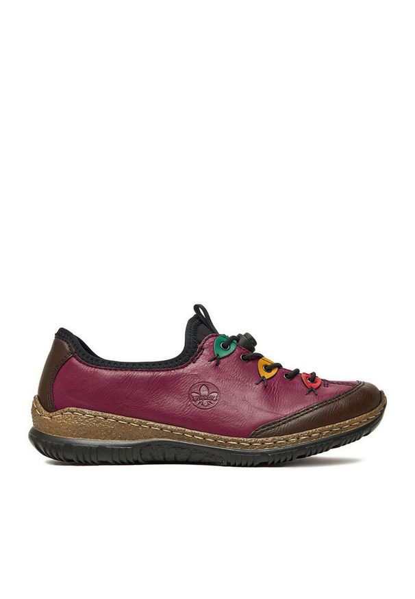 Półbuty Rieker. Kolor: fioletowy