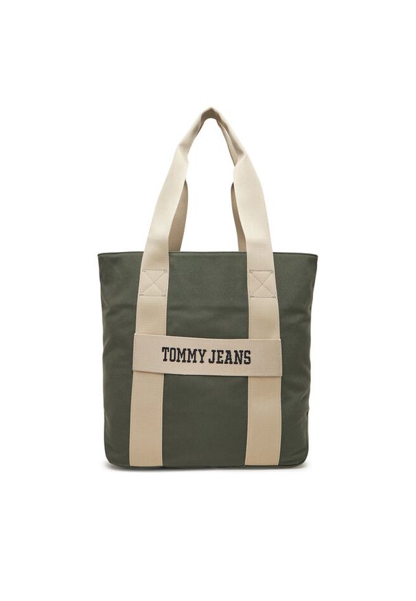 Torba Tommy Jeans. Kolor: brązowy