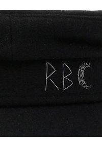 RUSLAN BAGINSKIY - Czarny kaszkiet z wełny. Kolor: czarny. Materiał: wełna. Wzór: napisy, aplikacja. Styl: elegancki #7