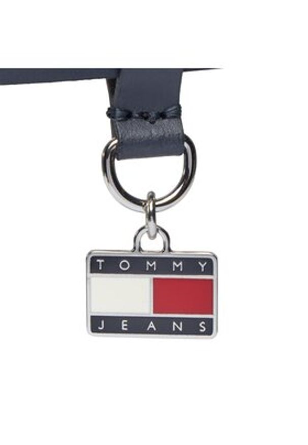Tommy Jeans Pasek Damski Tjw Plaque 2.5 AW0AW15837 Granatowy. Kolor: niebieski. Materiał: skóra