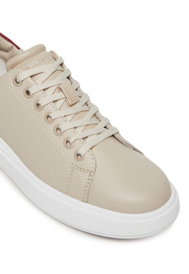Calvin Klein Sneakersy Cupsole Lace Up - Suede Bt HW0HW02404 Beżowy. Kolor: beżowy. Materiał: skóra