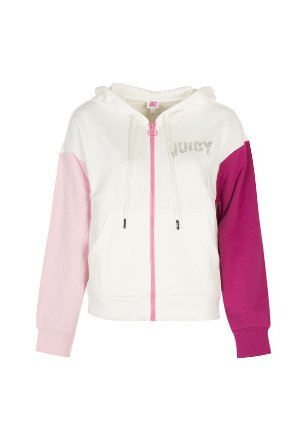 Juicy Couture Bluza. Okazja: na co dzień. Typ kołnierza: kaptur. Materiał: tkanina. Wzór: aplikacja, nadruk. Styl: casual