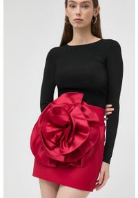 Elisabetta Franchi sweter damski kolor czarny lekki. Kolor: czarny. Materiał: dzianina. Długość rękawa: długi rękaw. Długość: długie. Wzór: gładki #4