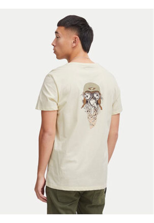 Blend T-Shirt 20716511 Écru Regular Fit. Materiał: bawełna