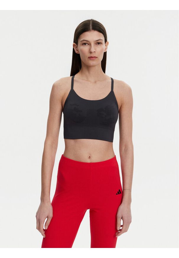 Adidas by Stella McCartney - adidas by Stella McCartney Biustonosz sportowy TrueStrength JJ1650 Szary Slim Fit. Kolor: szary. Materiał: syntetyk