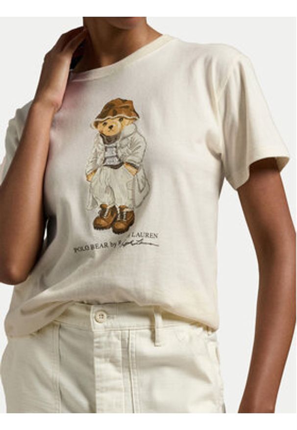 Polo Ralph Lauren T-Shirt 211947961001 Écru Regular Fit. Typ kołnierza: polo. Materiał: bawełna