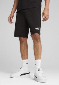 Puma - Męskie szorty Essentials 10" z logo No. 1 z dżerseju PUMA Black. Kolor: czarny. Materiał: jersey