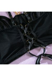 Intica - Komplet bielizny z chokerem i haftem Jeannett. Kolor: niebieski. Materiał: materiał. Wzór: haft #3