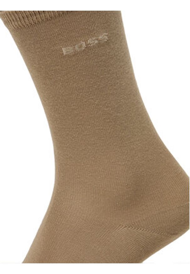 BOSS Zestaw 2 par wysokich skarpet unisex 50543398 Beżowy. Kolor: beżowy. Materiał: materiał, bawełna