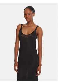 Calvin Klein Jeans Sukienka dzianinowa LV047C304G Czarny Slim Fit. Kolor: czarny. Materiał: wiskoza #3