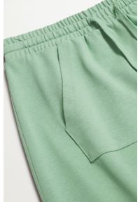 mango - Mango Spódnica Clay kolor zielony midi prosta. Okazja: na co dzień. Stan: podwyższony. Kolor: zielony. Styl: casual #2