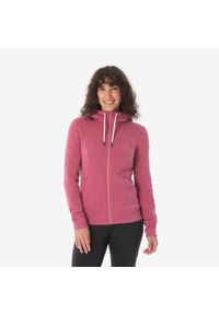quechua - Bluza turystyczna damska Quechua NH500. Kolor: fioletowy, różowy, wielokolorowy. Materiał: poliester, materiał. Sport: turystyka piesza