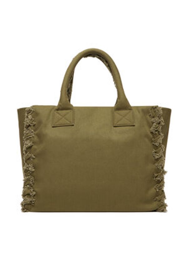 Pinko - PINKO Torba BEACH SHOPPING CANVAS RICICLATO Zielony. Kolor: zielony. Materiał: materiał