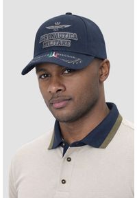 Aeronautica Militare - AERONAUTICA MILITARE Granatowa męska czapka z daszkiem. Kolor: niebieski. Materiał: materiał. Wzór: haft. Styl: casual, klasyczny, sportowy #3