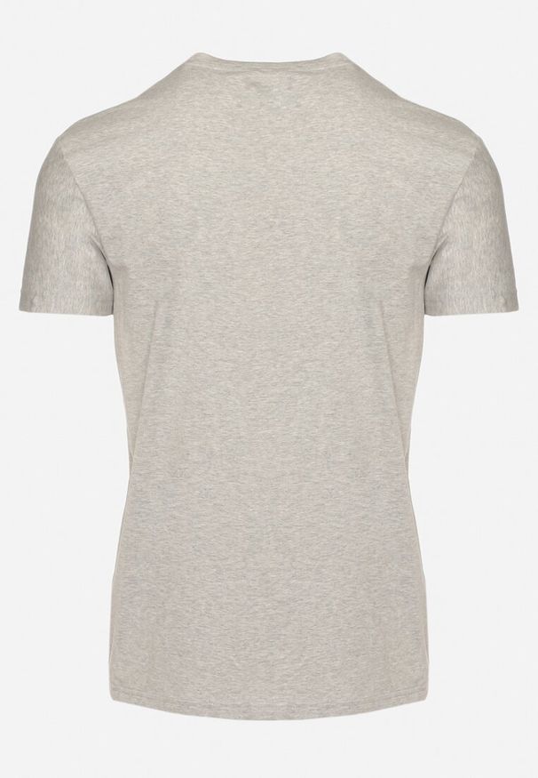 Born2be - Szara Koszulka Bawełniana o Klasycznym Kroju Xloette. Okazja: na co dzień, na spacer. Kolor: szary. Materiał: bawełna. Styl: klasyczny