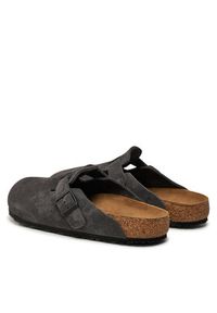 Birkenstock Klapki Boston 1028602 Szary. Kolor: szary. Materiał: skóra, welur #5