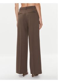 Calvin Klein Spodnie materiałowe K20K205965 Brązowy Wide Leg. Kolor: brązowy. Materiał: wełna