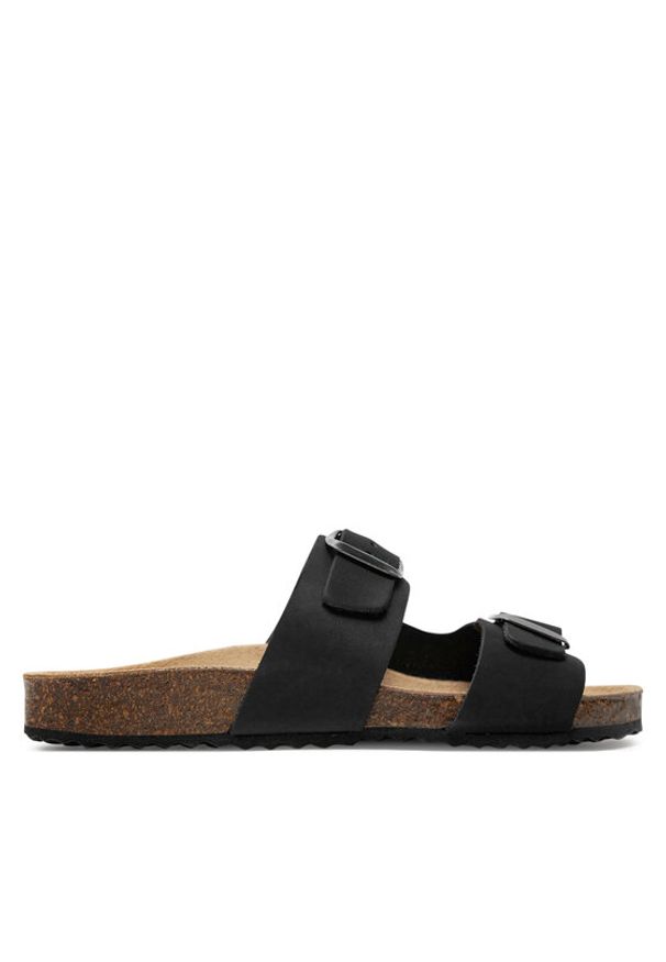 Geox Klapki D Brionia D35LSL 00032 C9999 Czarny. Kolor: czarny. Materiał: nubuk, skóra